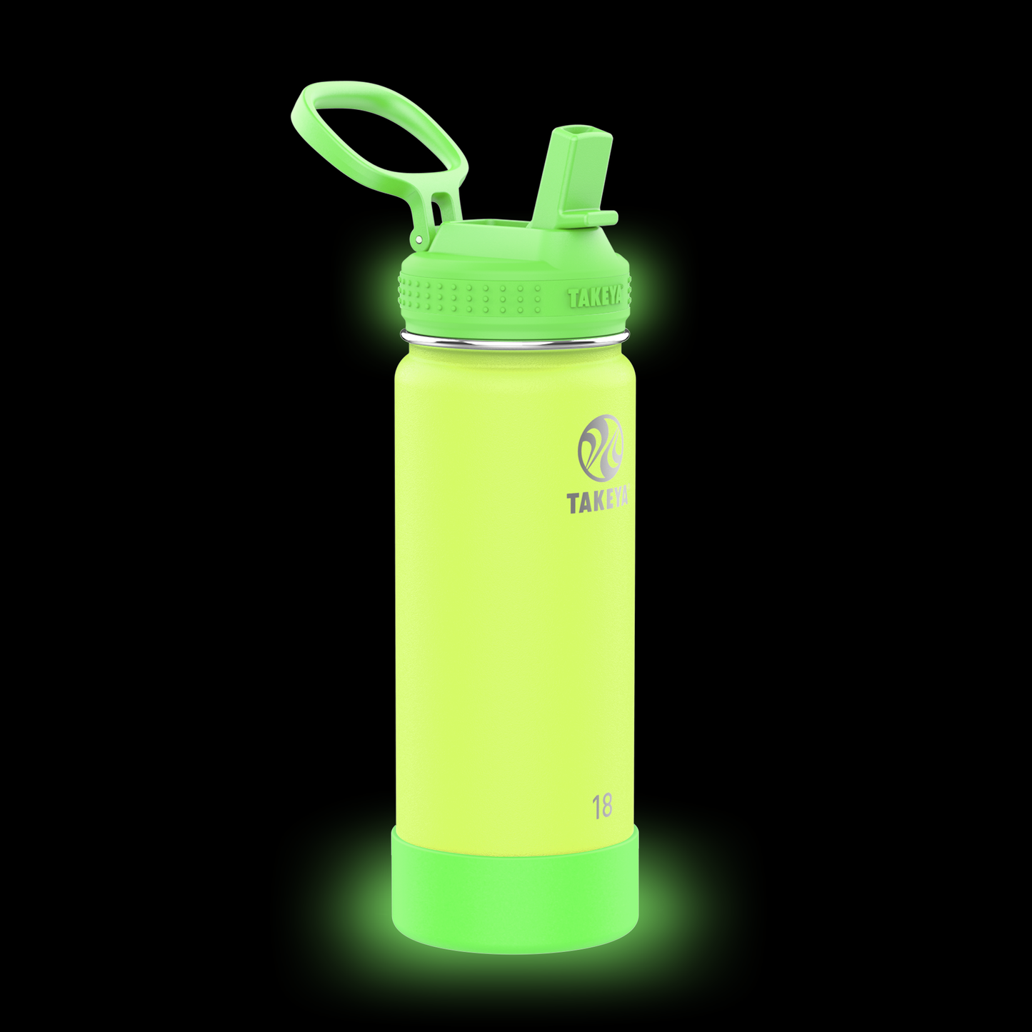 ¡Nueva! Botella Actives Kids Glow in the Dark con Tapa Straw Lid™ 18oz / 530ml