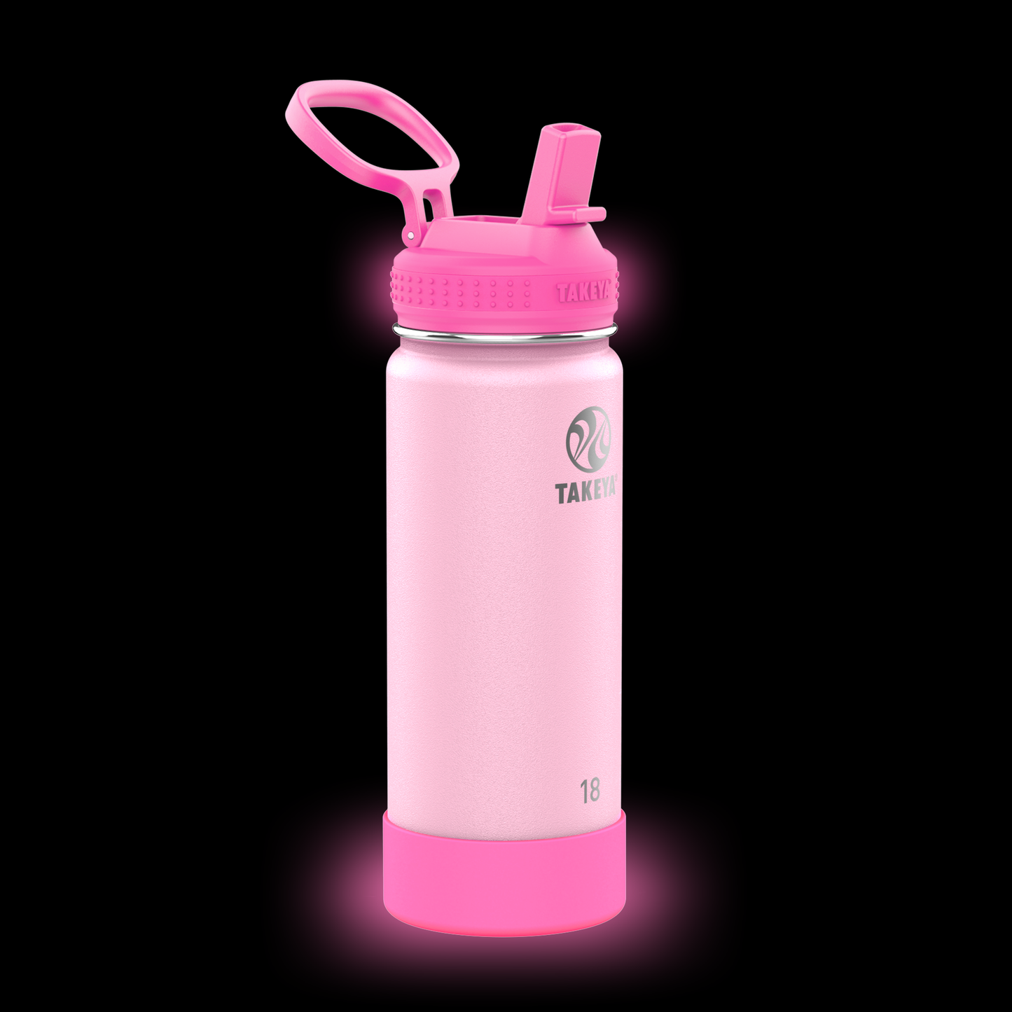 ¡Nueva! Botella Actives Kids Glow in the Dark con Tapa Straw Lid™ 18oz / 530ml