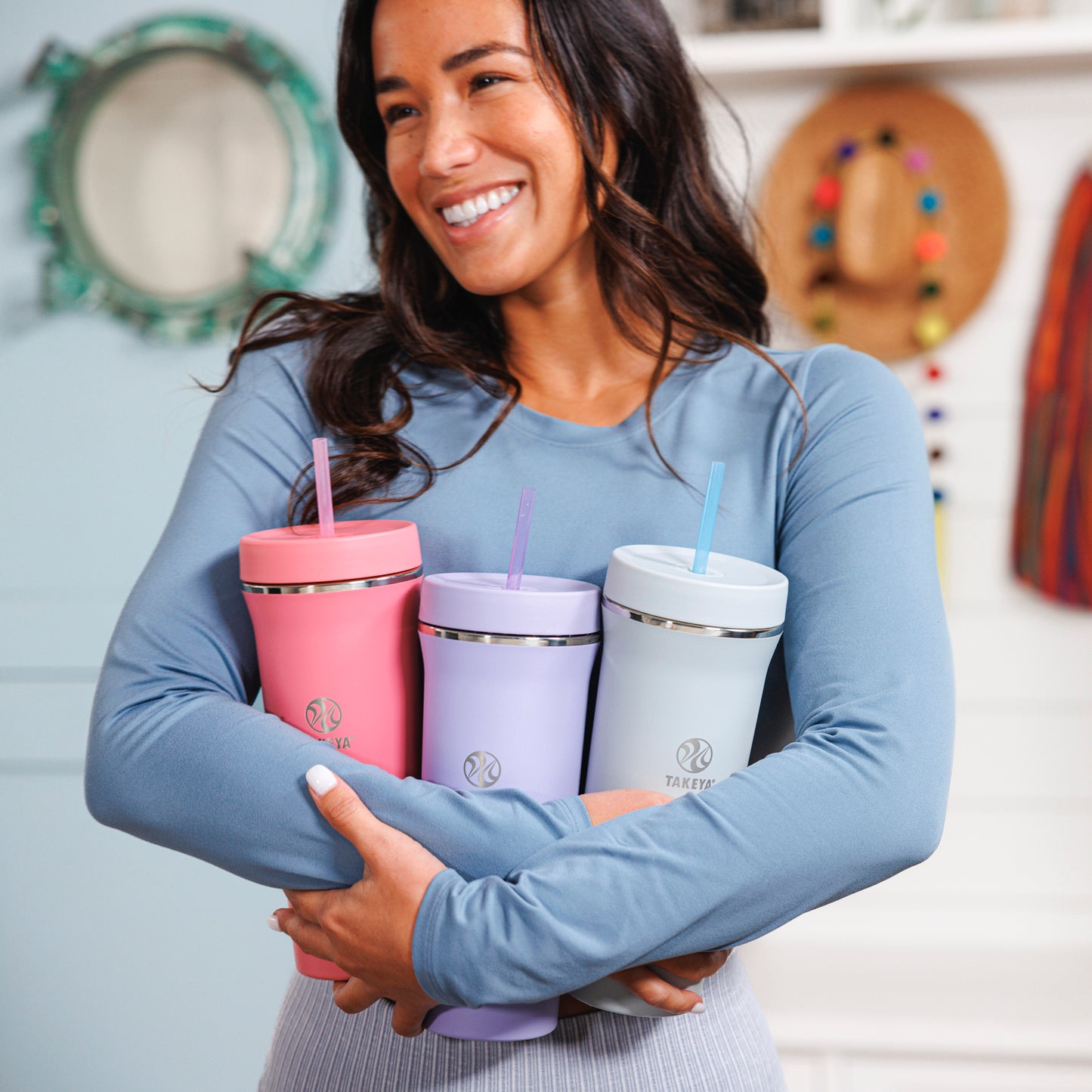 Vaso con doble popote estándar 32oz / 950ml