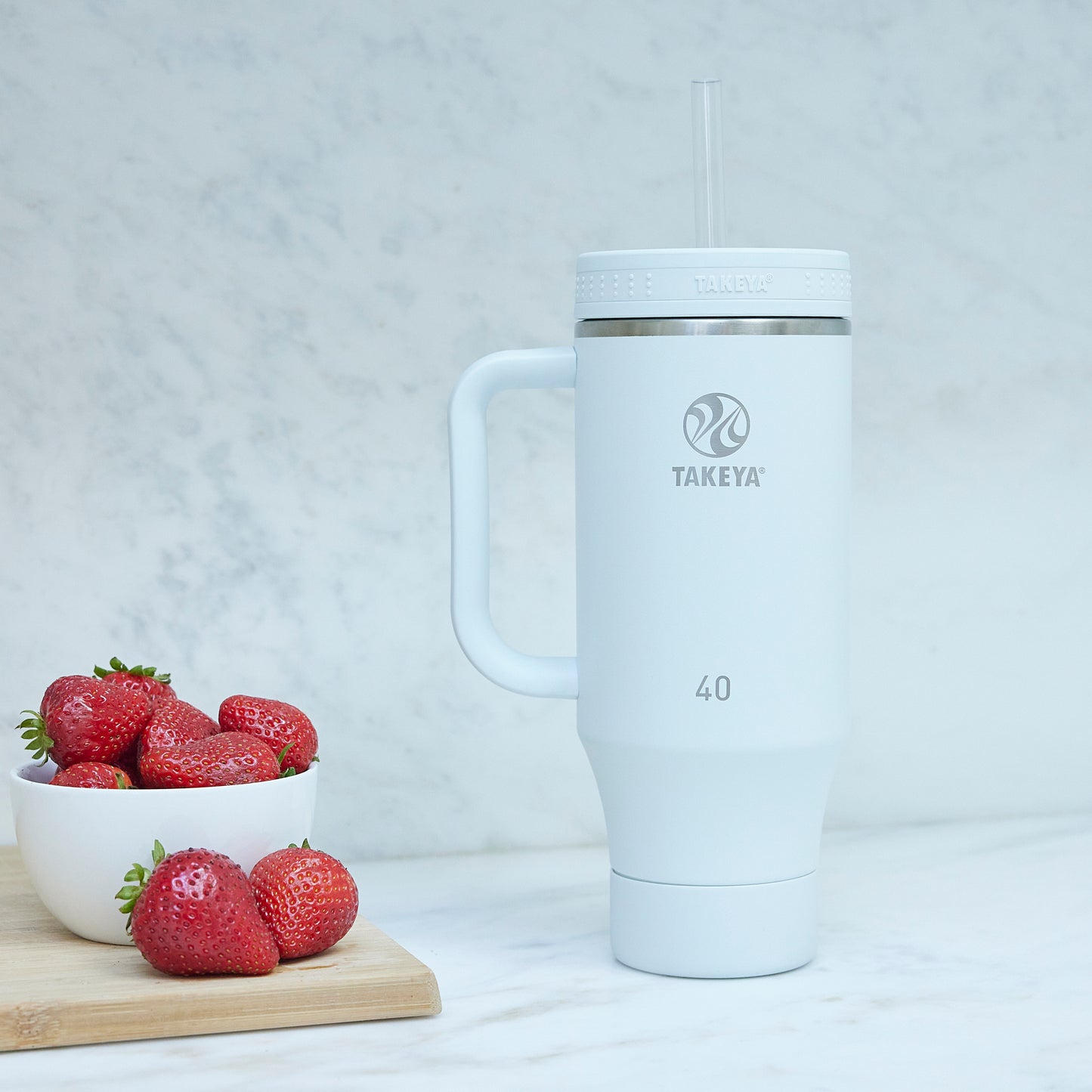 Vaso con Asa y doble popote estándar 40oz / 1.2L