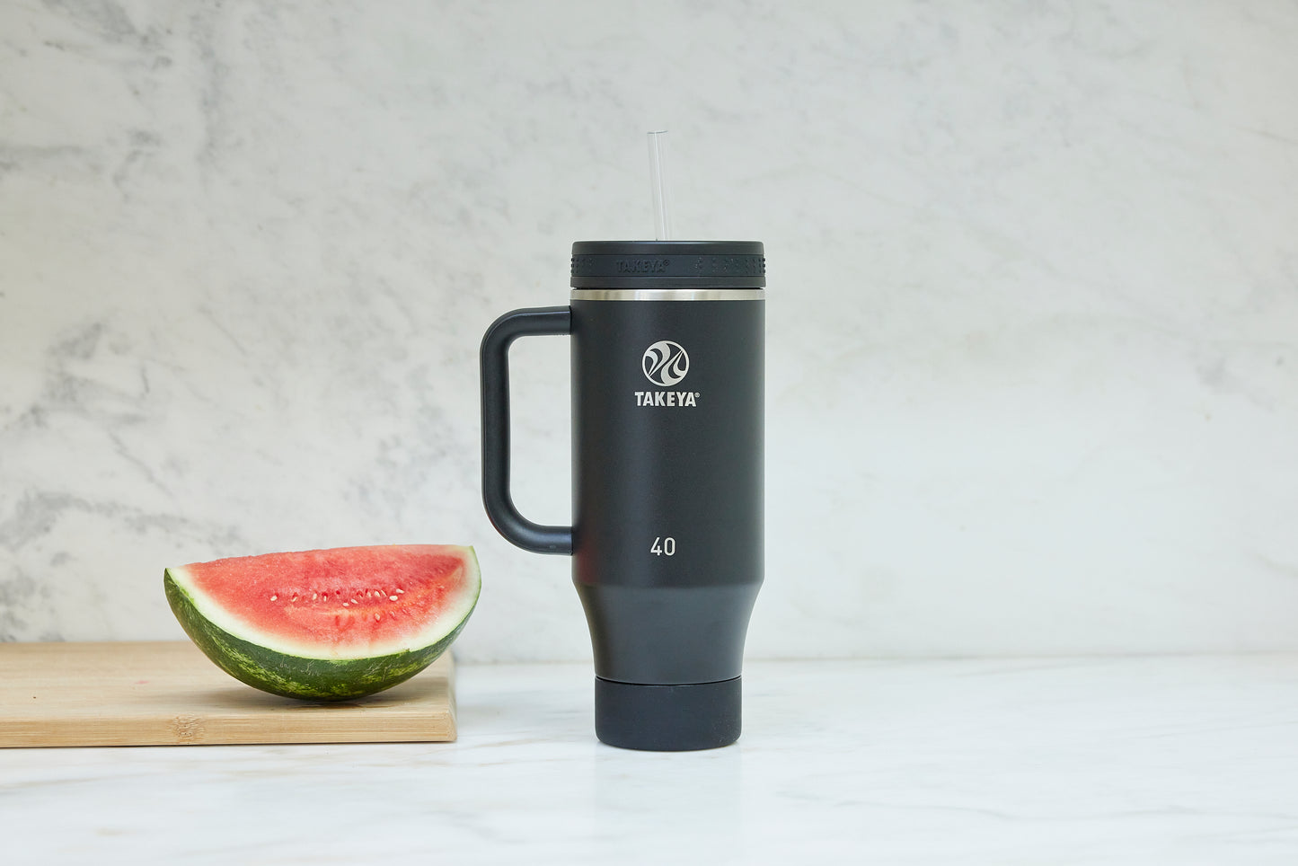 Vaso con Asa y doble popote estándar 40oz / 1.2L