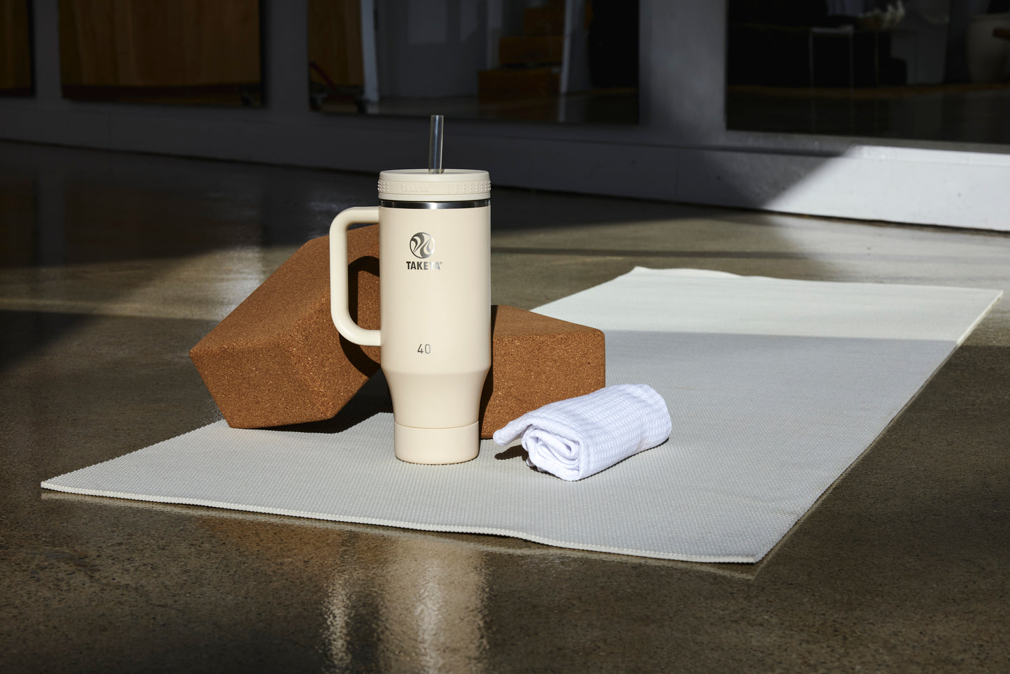 Vaso con Asa y doble popote estándar 40oz / 1.2L