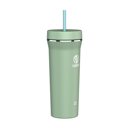 Vaso con doble popote estándar 32oz / 950ml