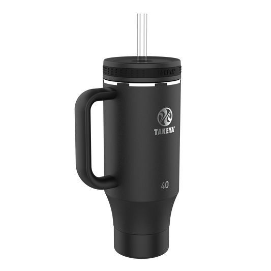 Vaso con Asa y doble popote estándar 40oz/1.2L - Takeya México