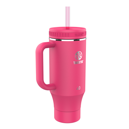 Vaso con Asa y doble popote estándar 40oz / 1.2L