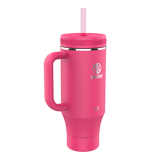 Vaso con Asa y doble popote estándar 40oz / 1.2L