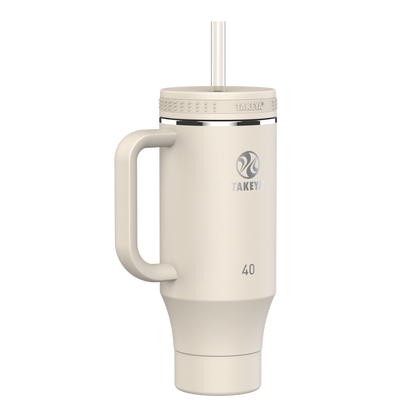 Vaso con Asa y doble popote estándar 40oz / 1.2L