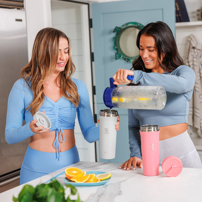 Vaso con doble popote estándar 32oz / 950ml
