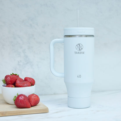 Vaso con Asa y doble popote estándar 40oz / 1.2L
