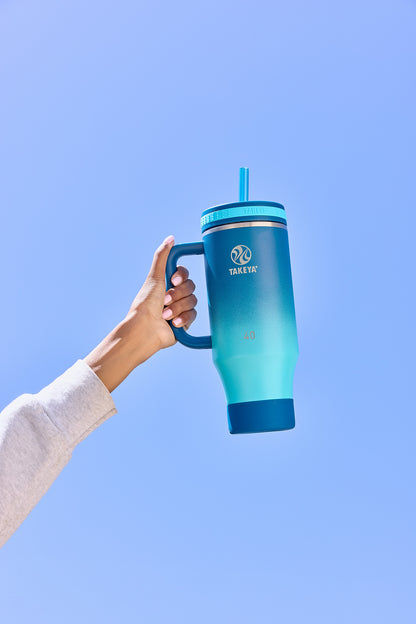 Vaso con Asa y doble popote estándar 40oz / 1.2L