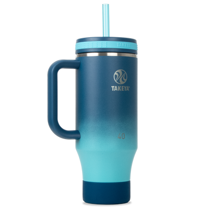 Vaso con Asa y doble popote estándar 40oz / 1.2L