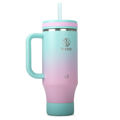 Vaso con Asa y doble popote estándar 40oz / 1.2L