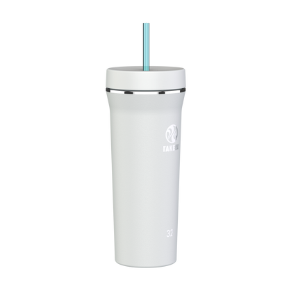 Vaso con doble popote estándar 32oz / 950ml