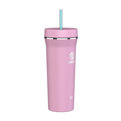 Vaso con doble popote estándar 32oz / 950ml